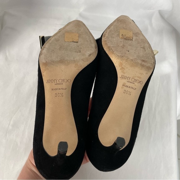 Jimmy Choo Tegan 60mm Pointed Toe Heels Black - Picture 7 of 8